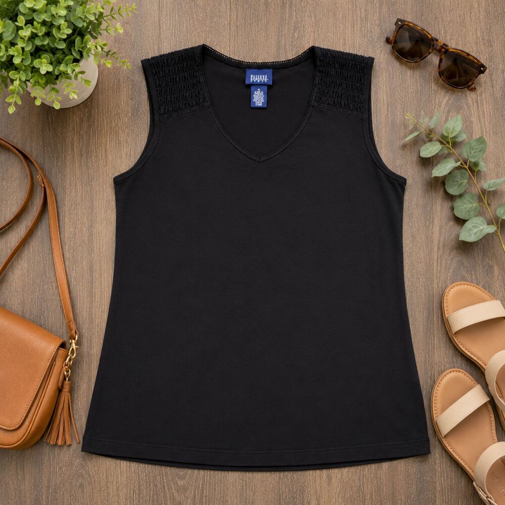 Hillard and Hanson women's shirt Size 1X Black Sleeveless